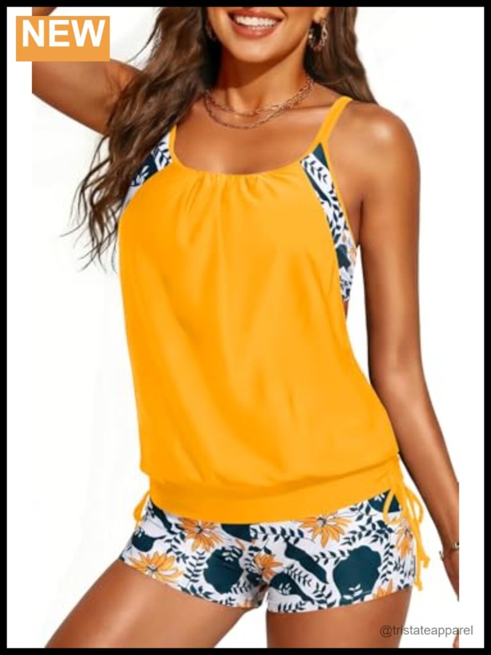 Two Piece Tankini Swimsuit with Shorts Tummy Control Bathing Suit